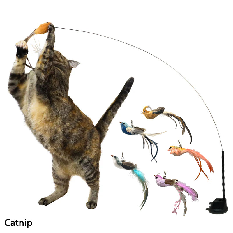 Interactive Bird Simulation Cat Toy Set