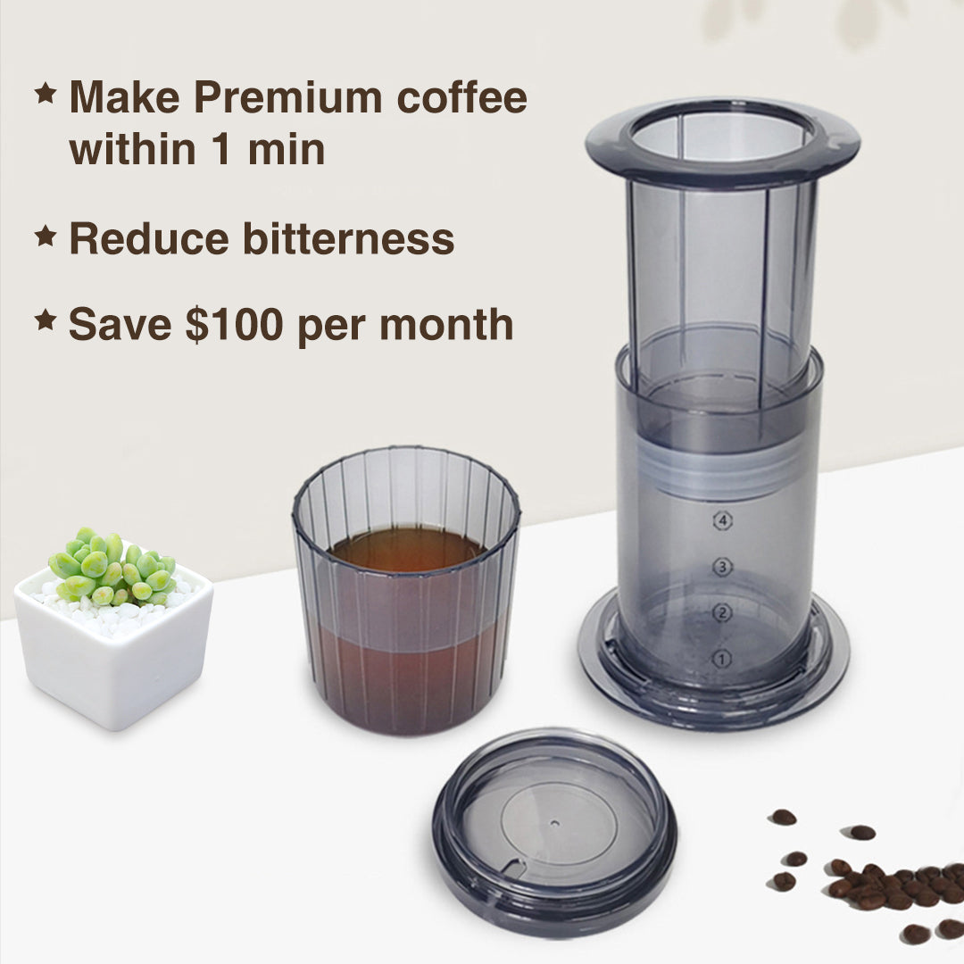 Quickly Makes Delicious Coffee Without Bitterness