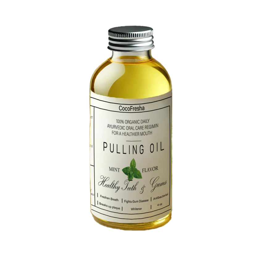 Pure Organic Coconut Oil Pulling 4 oz Mint Flavor