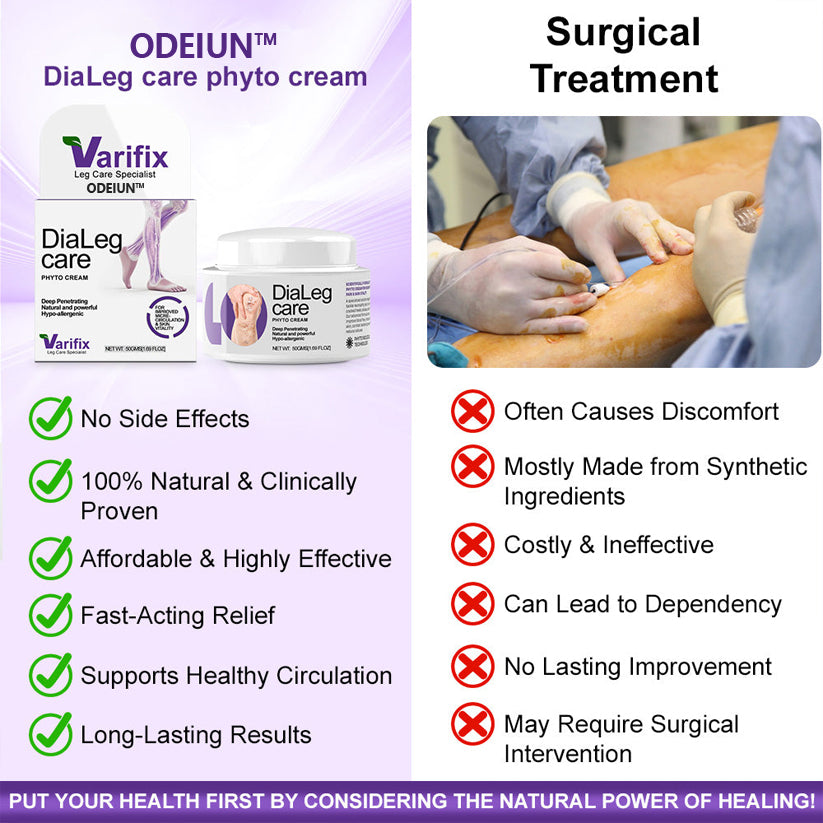🏆✅𝐍𝐇𝐒-𝐀𝐏𝐏𝐑𝐎𝐕𝐄𝐃 - ODEIUN™𝐃𝐢𝐚𝐋𝐞𝐠 𝐂𝐚𝐫𝐞 𝐏𝐡𝐲𝐭𝐨 𝐂𝐫𝐞𝐚𝐦 - Helps Treat Varicose Veins, Swelling, Cramps, and Leg Pain